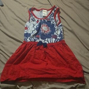 Gymboree Red and Blue Floral Shirt